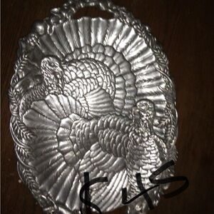 Silver Turkey Serving Platter